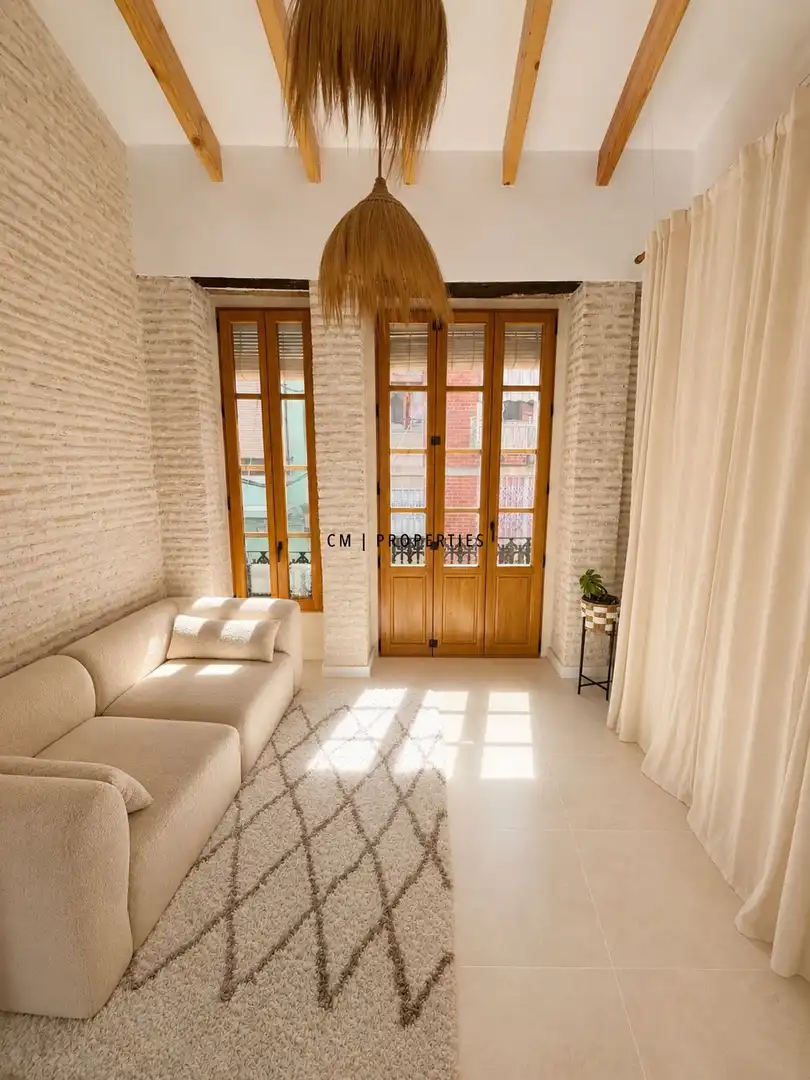 Living room of Attic for rent in Valencia  with Air Conditioner, Heating and Terrace