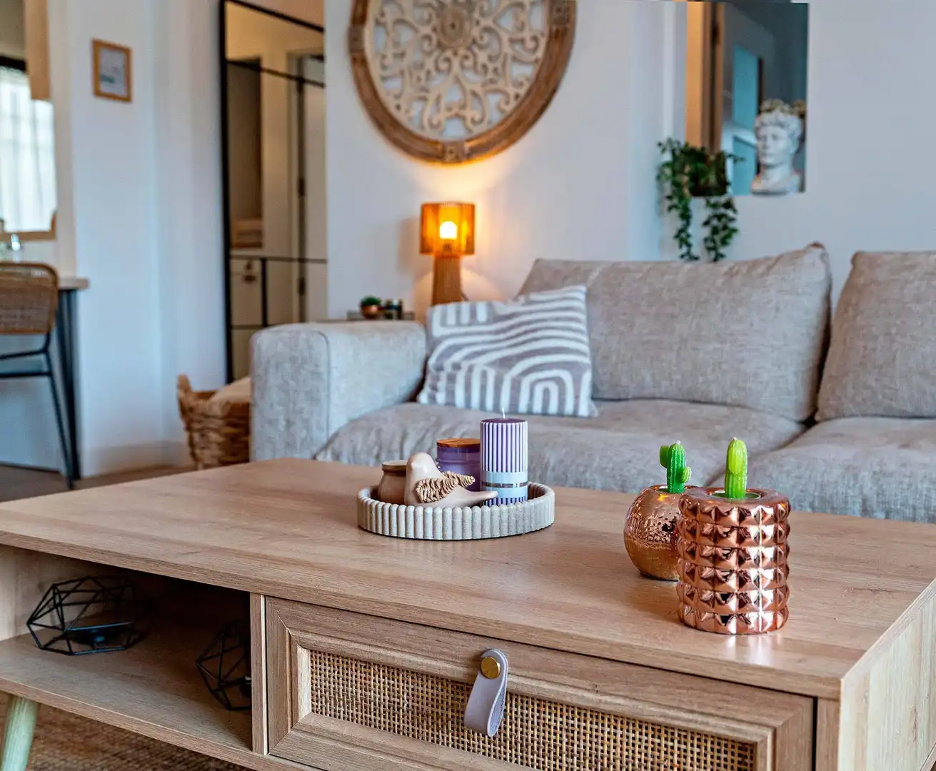 Sala de estar de Piso en venta en Roquetas de Mar con Aire acondicionado, Jardín privado y Terraza
