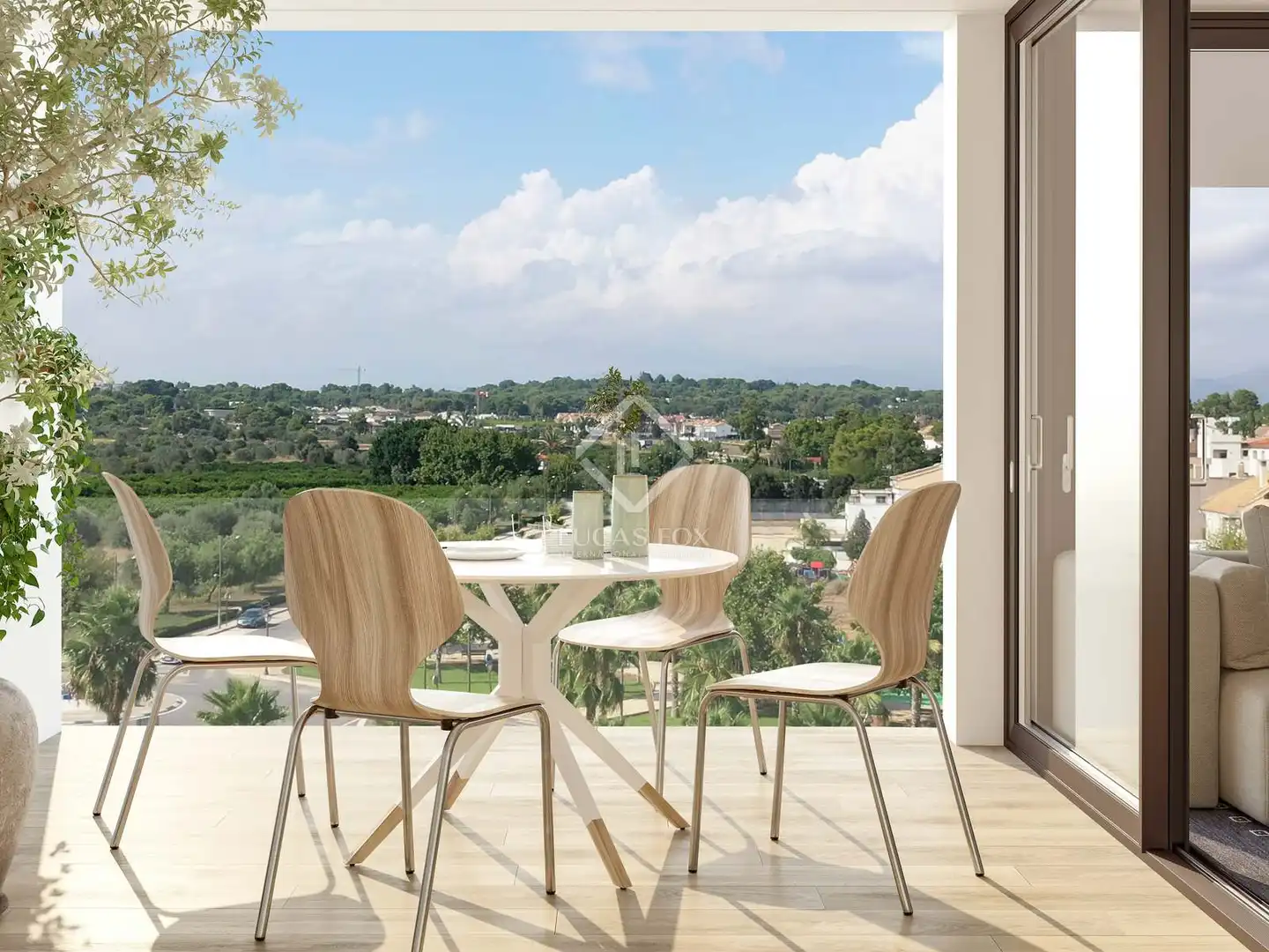 Terrasse von Wohnung zum Verkauf in Rocafort mit Klimaanlage