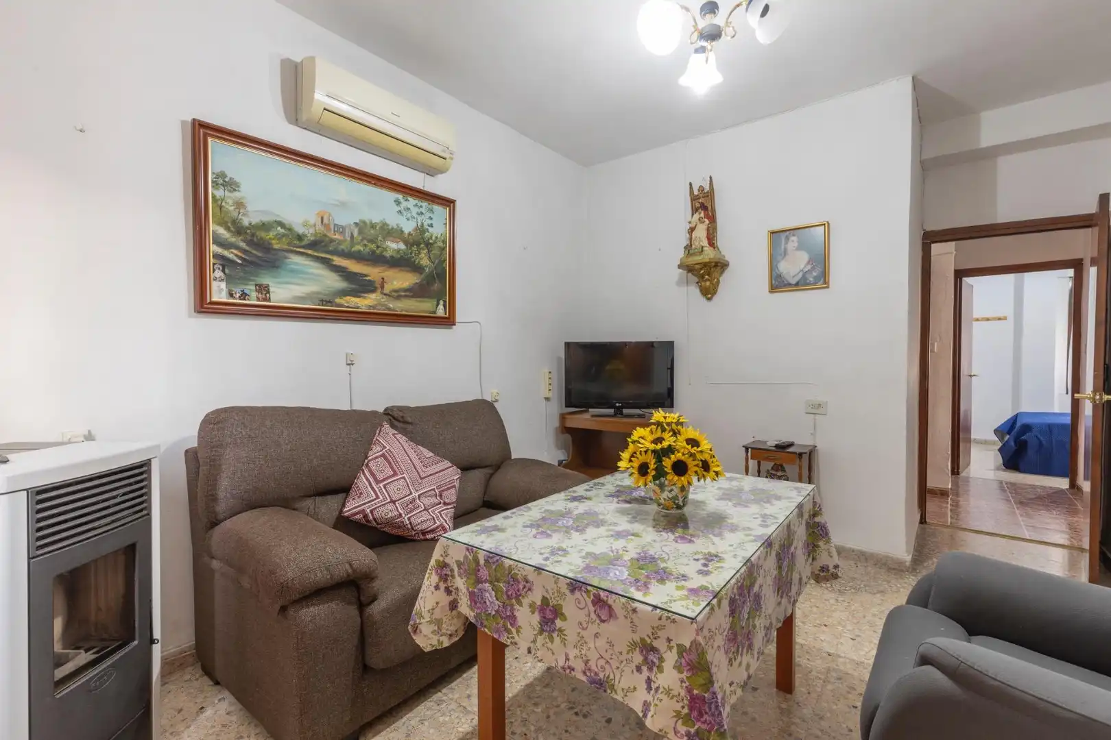 Living room of Houses for sale in Huétor Tájar  with Air Conditioner, Private garden and Terrace