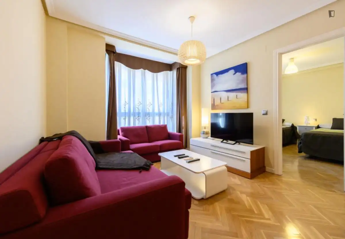Living room of Apartments for rent in Madrid  with Air Conditioner, Heating and Furnished