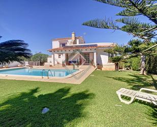 Exterior view of House or chalet for sale in Es Castell  with Air Conditioner, Terrace and Swimming Pool