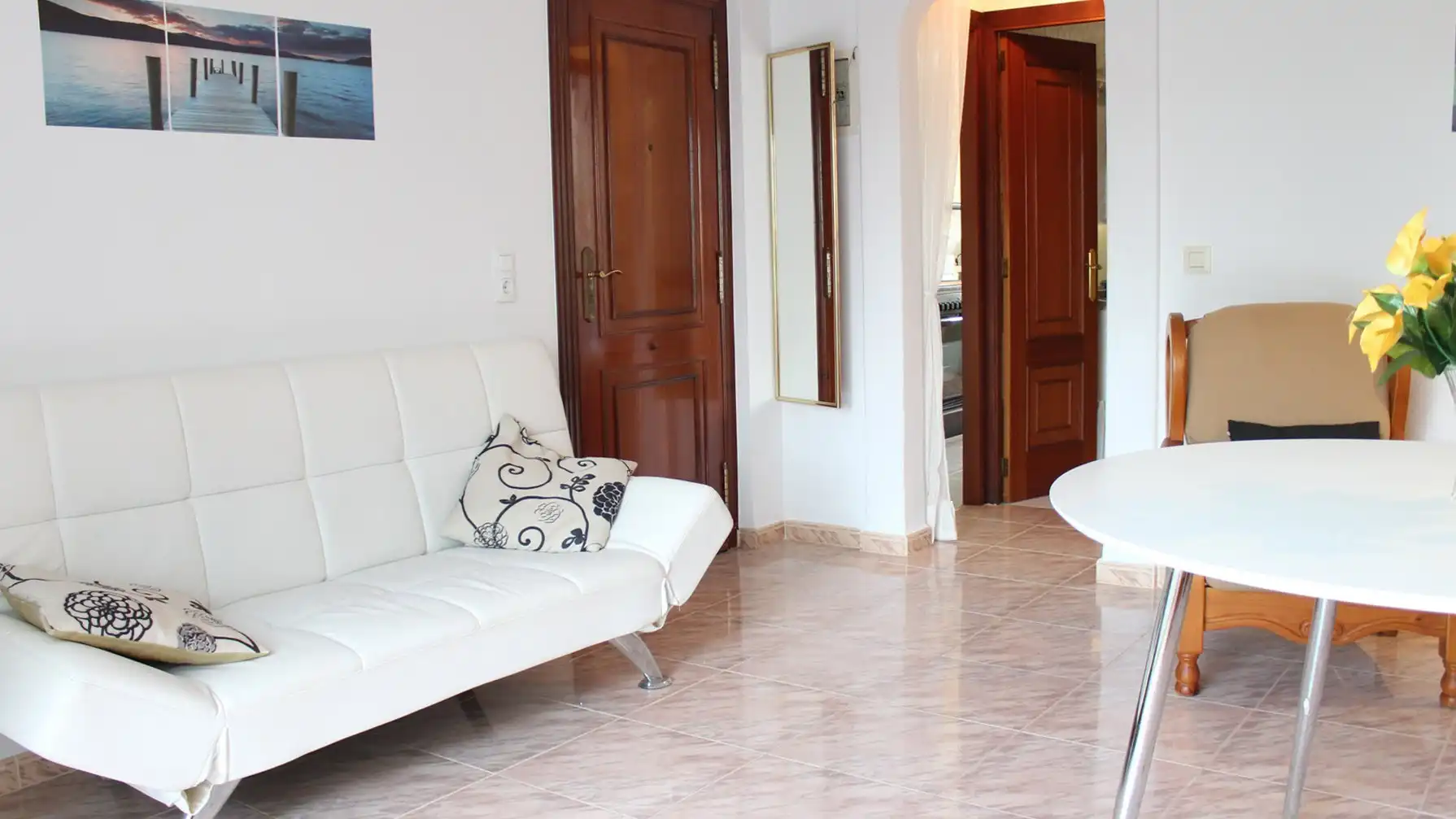 Sala d'estar de Apartament en venda en Dénia amb Aire condicionat, Calefacció i Moblat