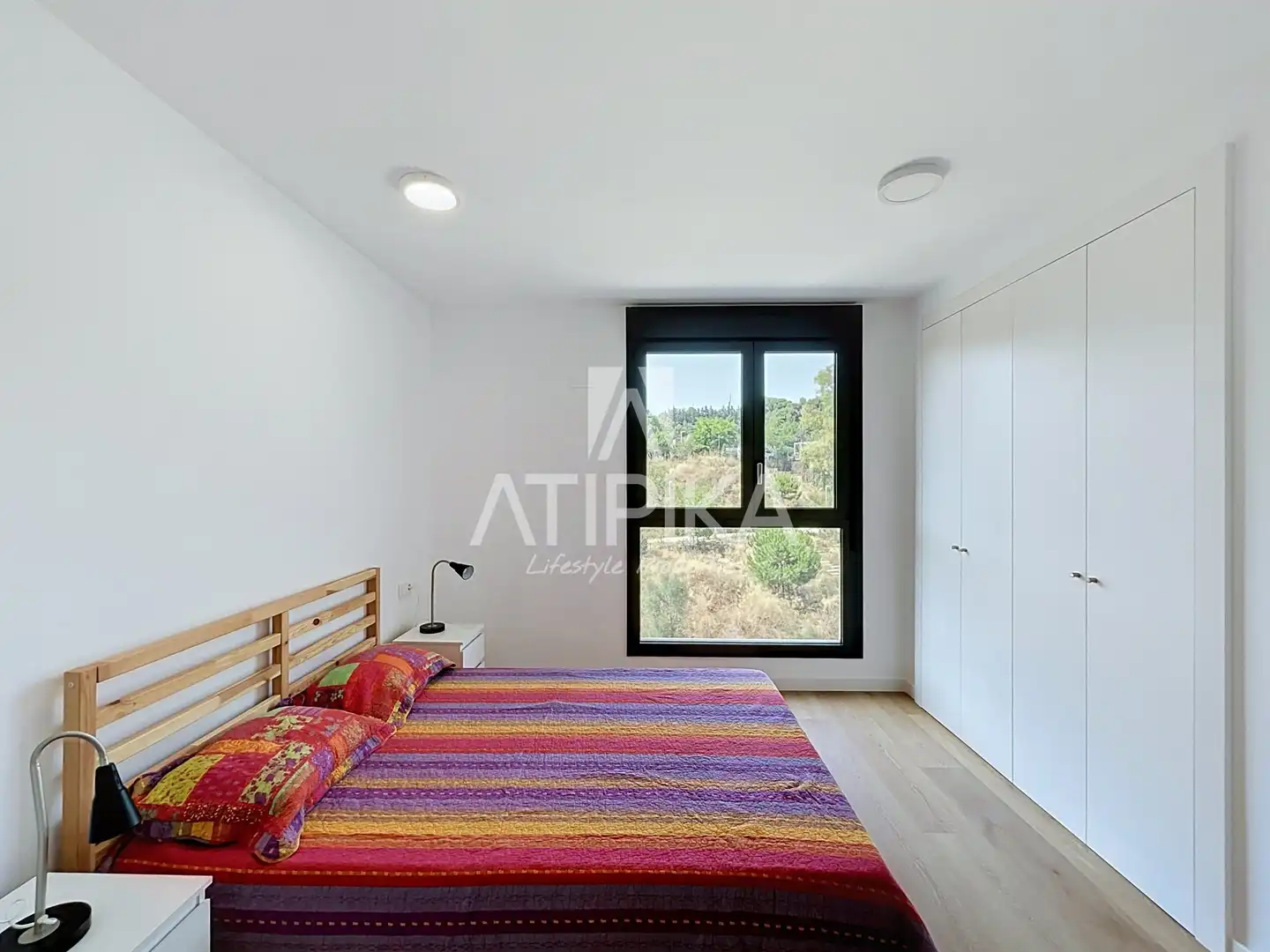 Bedroom of Flat for rent in Barcelona  with Air Conditioner, Parquet flooring and Storage room