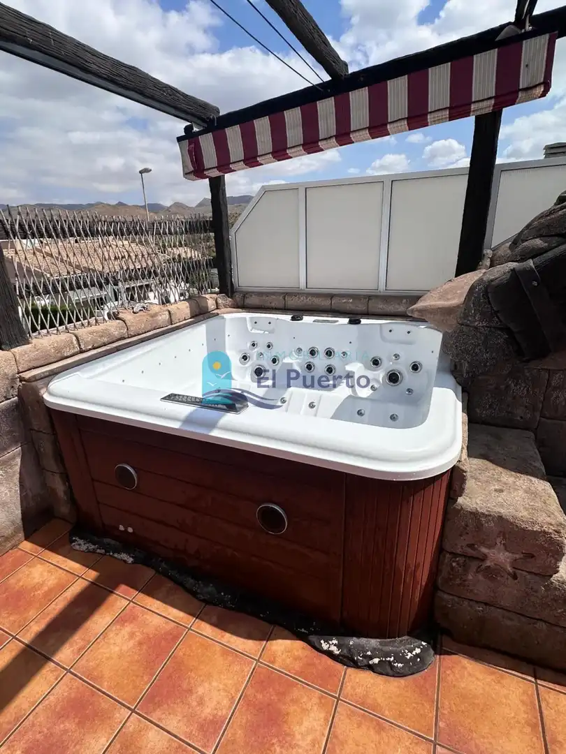 Garden of Duplexes for sale in Mazarrón  with Air Conditioner, Terrace and Storage room