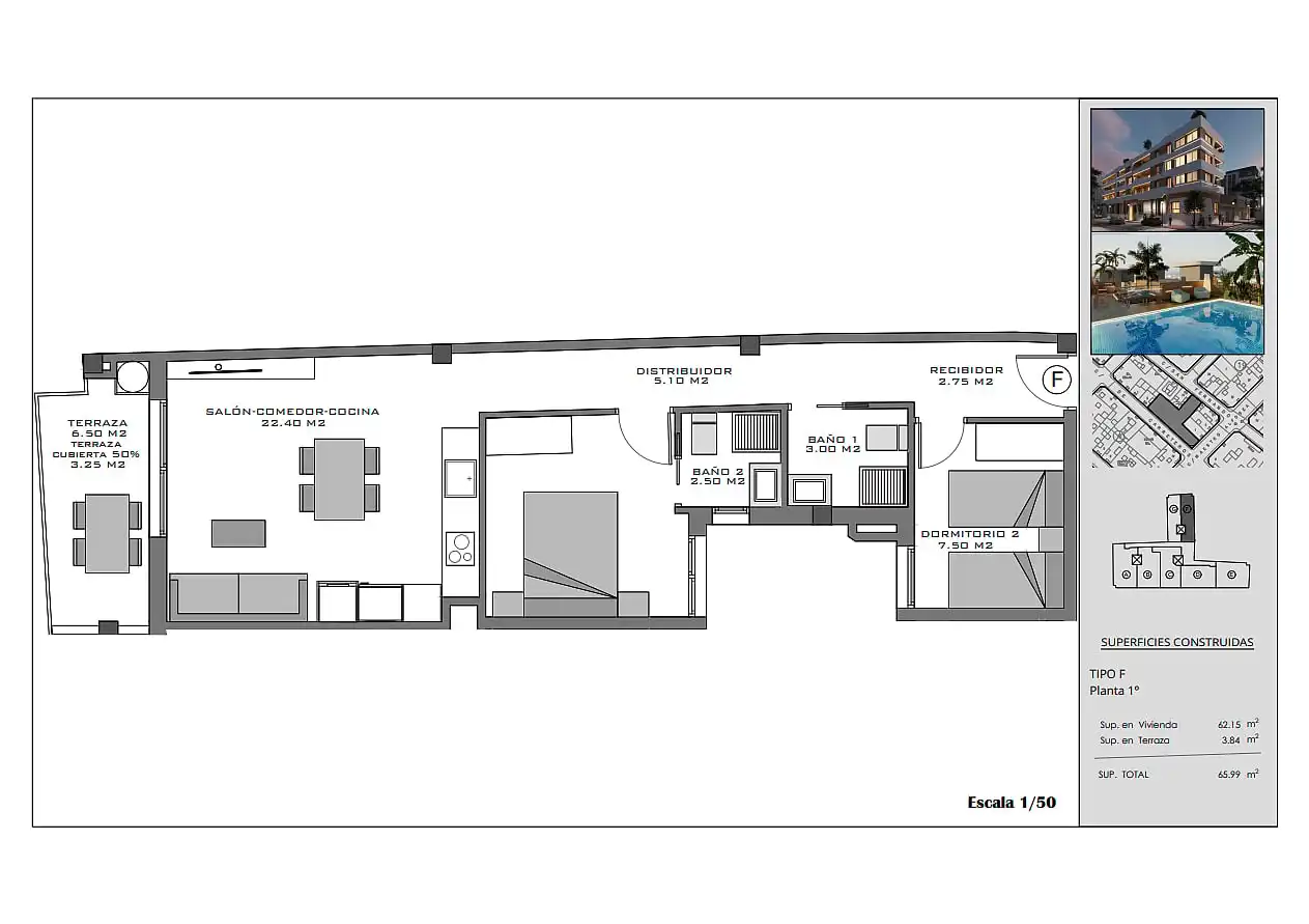 Apartament amb terrassa en venda a Santa Pola ciudad, imagen 24