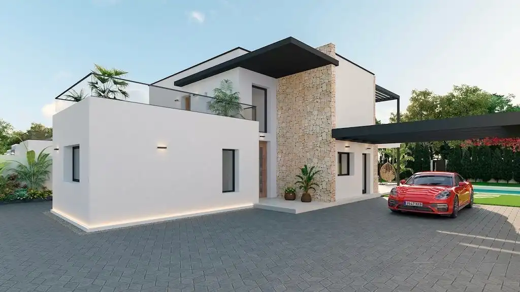 Vista exterior de Casa o xalet en venda en La Nucia amb Aire condicionat, Calefacció i Terrassa