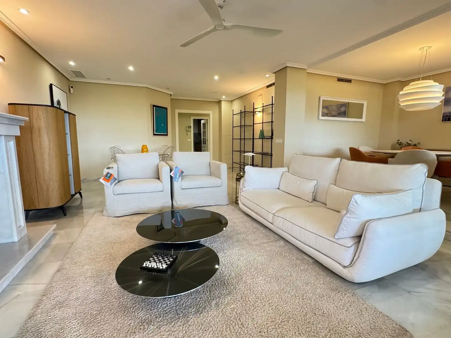 Sala de estar de Apartamento de alquiler en Altea con Aire acondicionado, Calefacción y Jardín privado