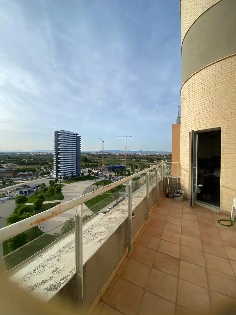 Terrace of Flat for sale in Mislata  with Air Conditioner, Private garden and Parquet flooring