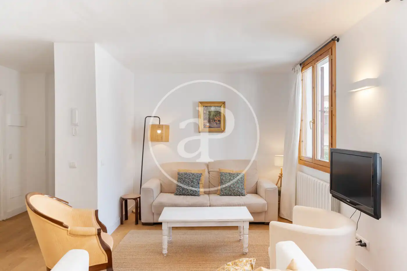 Sala de estar de Piso de alquiler en  Palma de Mallorca con Aire acondicionado y Calefacción