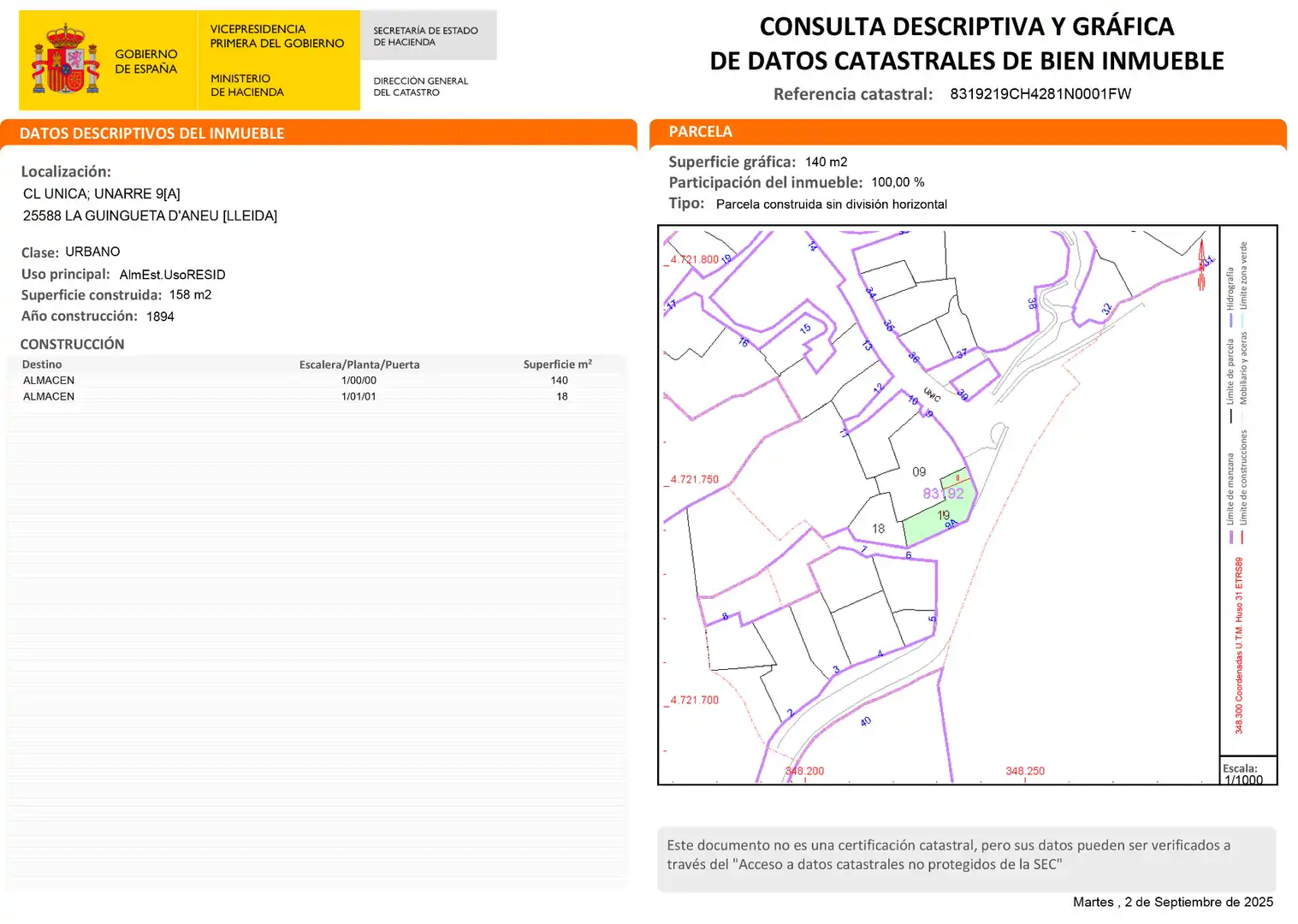 Exterior view of Country homes for sale in La Guingueta d'Àneu