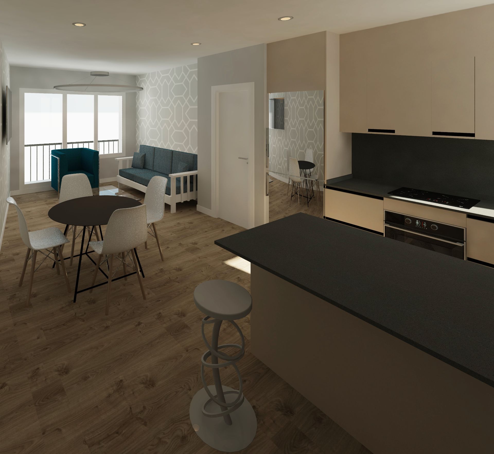 Cocina de Piso en venta en Bilbao  con Calefacción, Parquet y Amueblado