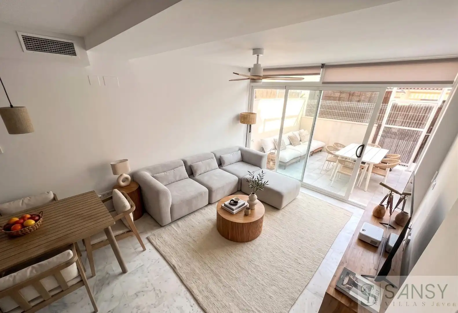 Sala d'estar de Casa adosada en venda en Jávea / Xàbia amb Aire condicionat, Calefacció i Terrassa