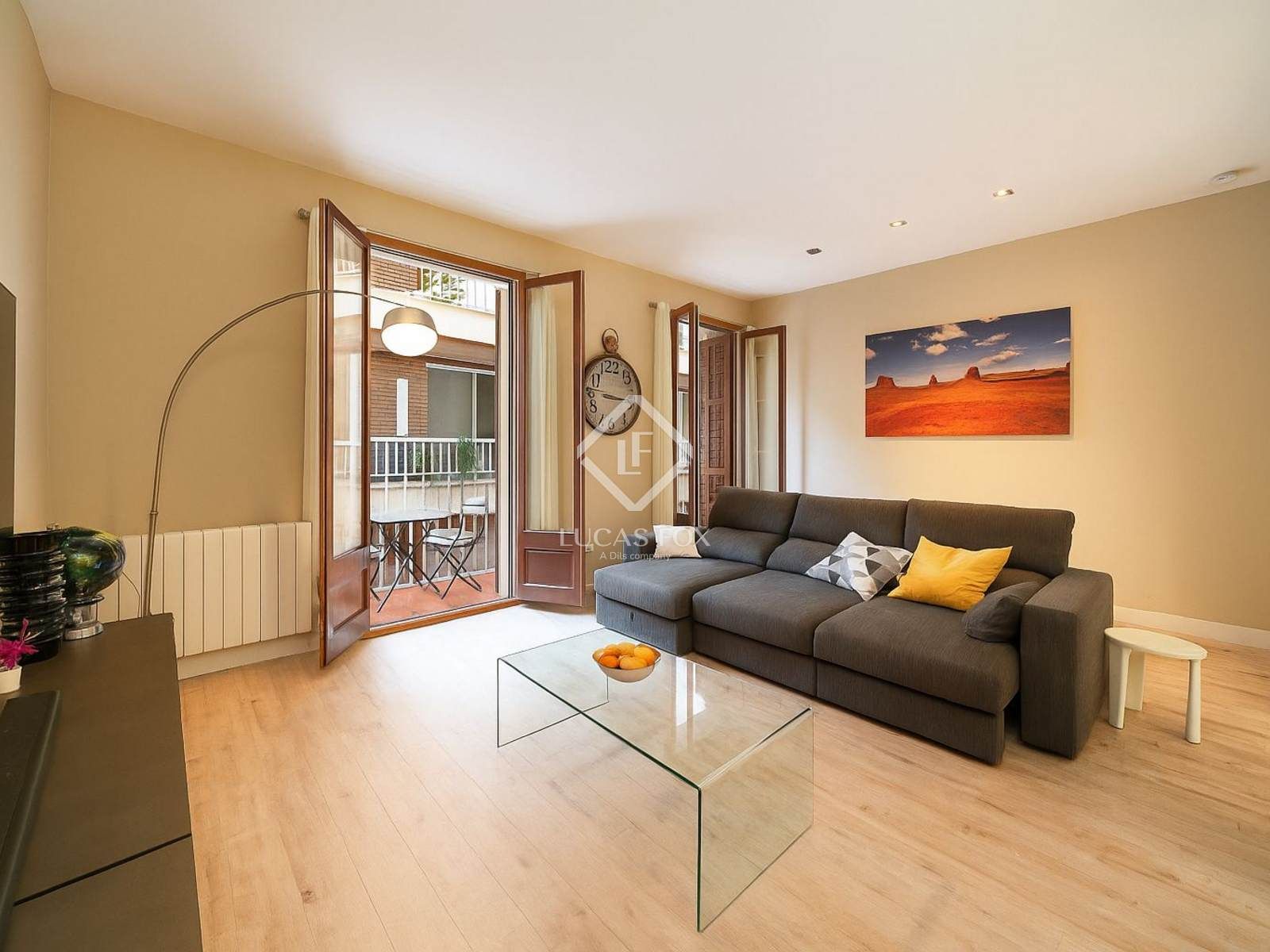 Sala d'estar de Pis en venda en  Barcelona Capital amb Aire condicionat, Calefacció i Parquet