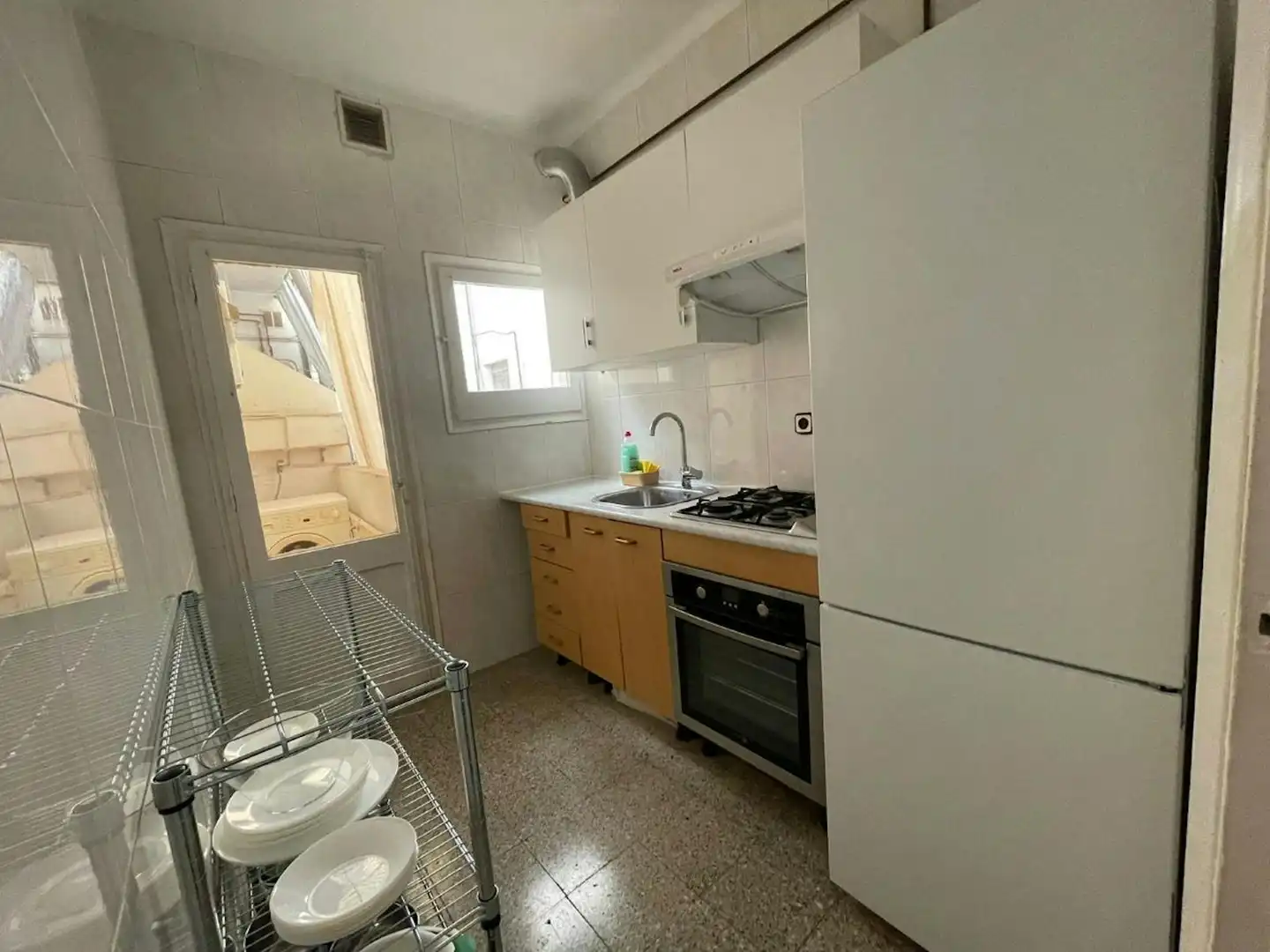 Cocina de Piso para compartir en Barcelona con Calefacción, Amueblado y Lavadora