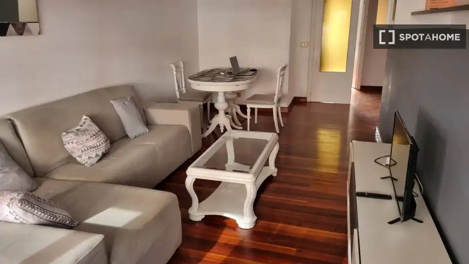 Living room of Flat for share in Bilbao   with Air Conditioner, Terrace and Furnished