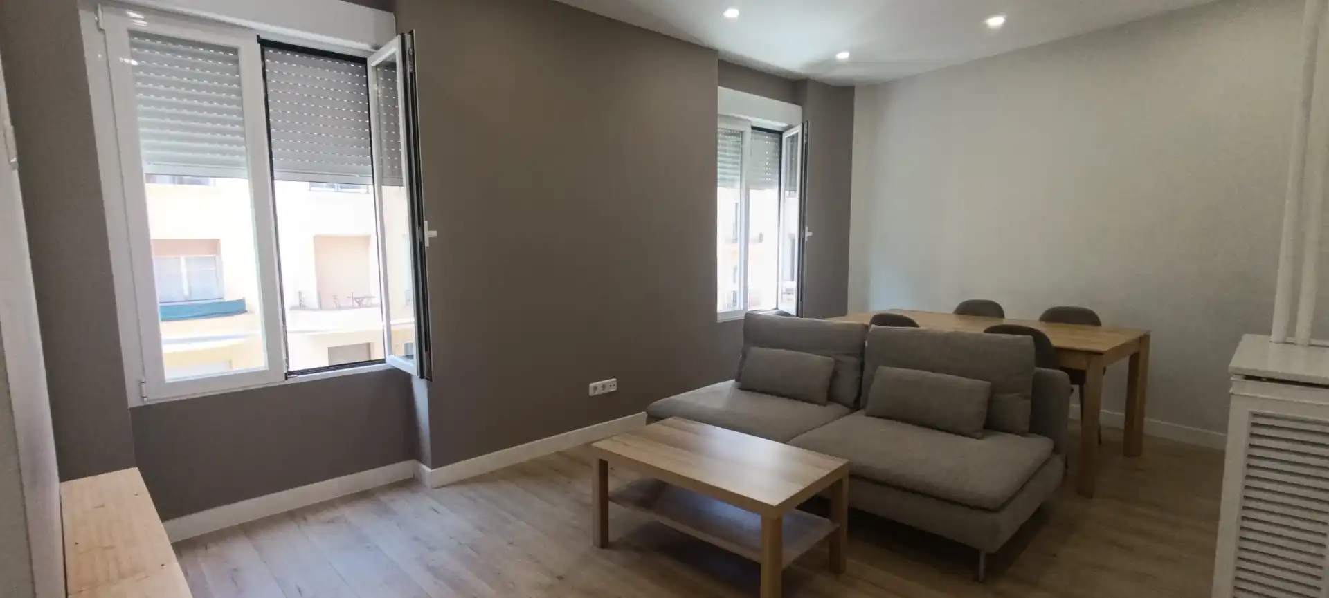 Sala de estar de Piso de alquiler en Madrid con Calefacción, Parquet y Amueblado