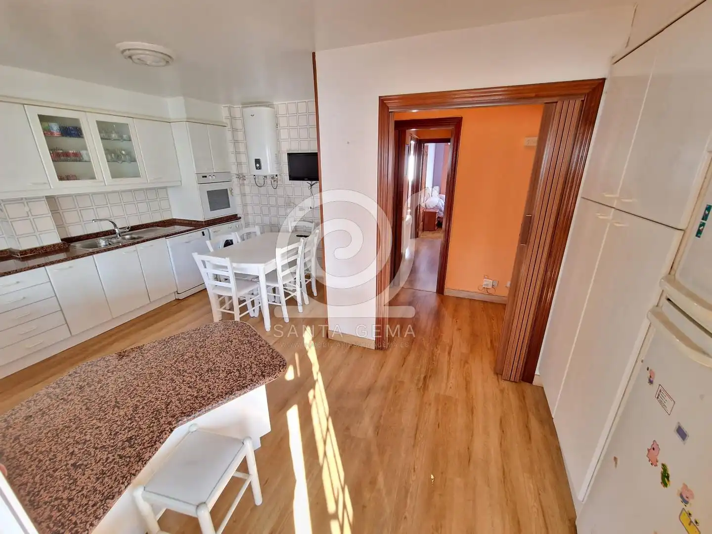 Kitchen of Flat for sale in A Coruña Capital   with Heating, Terrace and Furnished