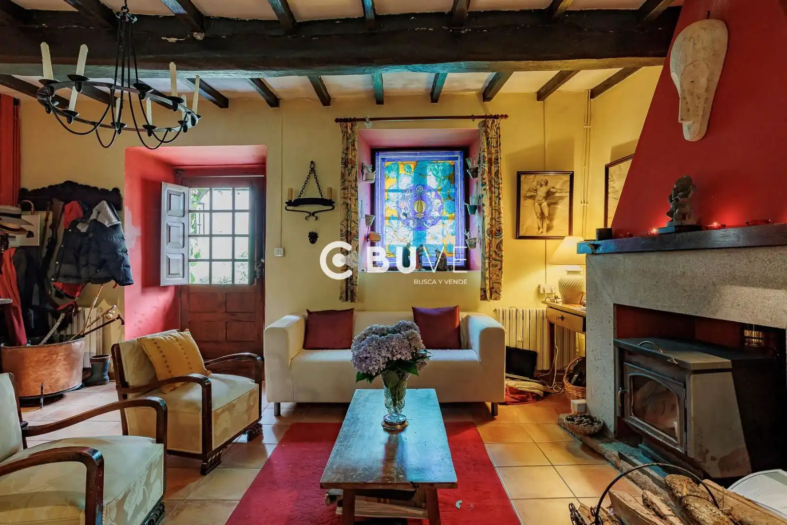 Sala d'estar de Casa o xalet en venda en Pantón amb Aire condicionat, Calefacció i Terrassa