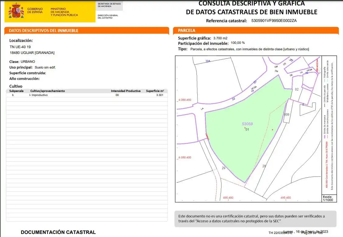 Edificio en venta en Calle del Pasadizo, Ugíjar