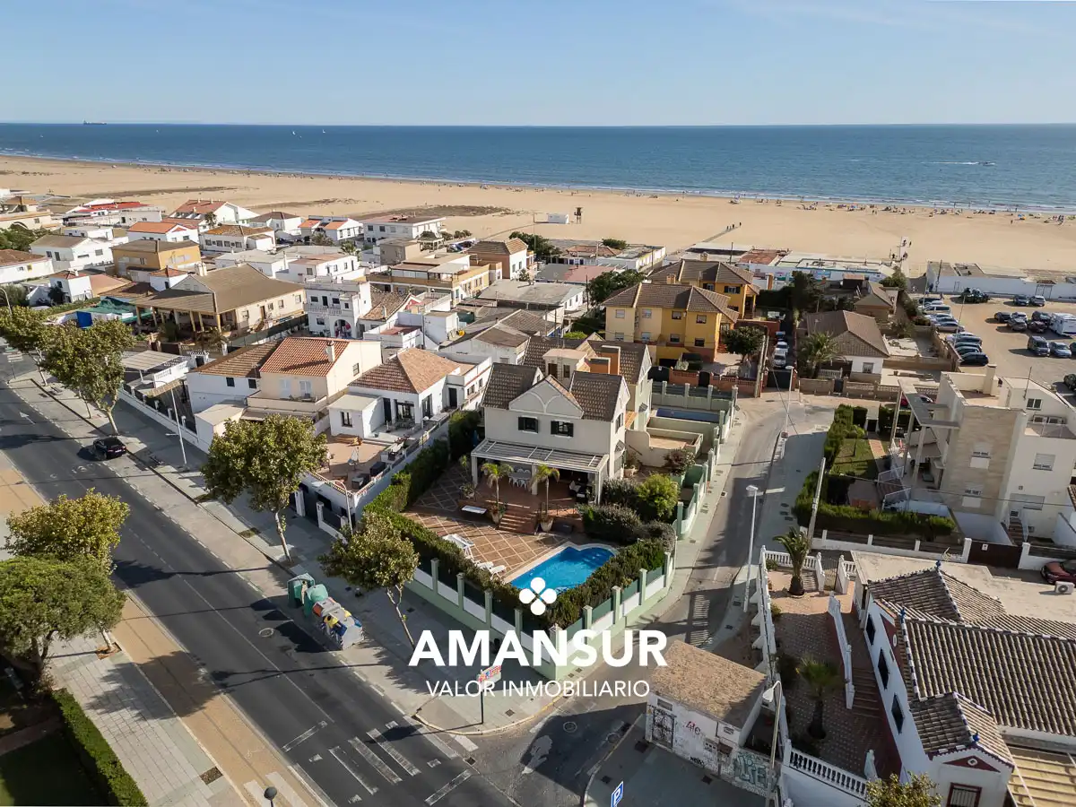 Exterior view of Houses for sale in Punta Umbría  with Heating, Terrace and Swimming Pool