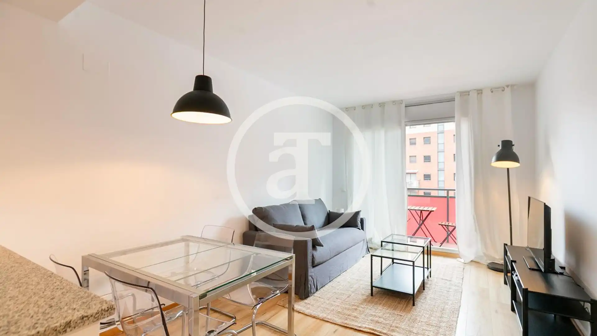 Living room of Flat for rent in  Barcelona Capital  with Air Conditioner, Heating and Furnished