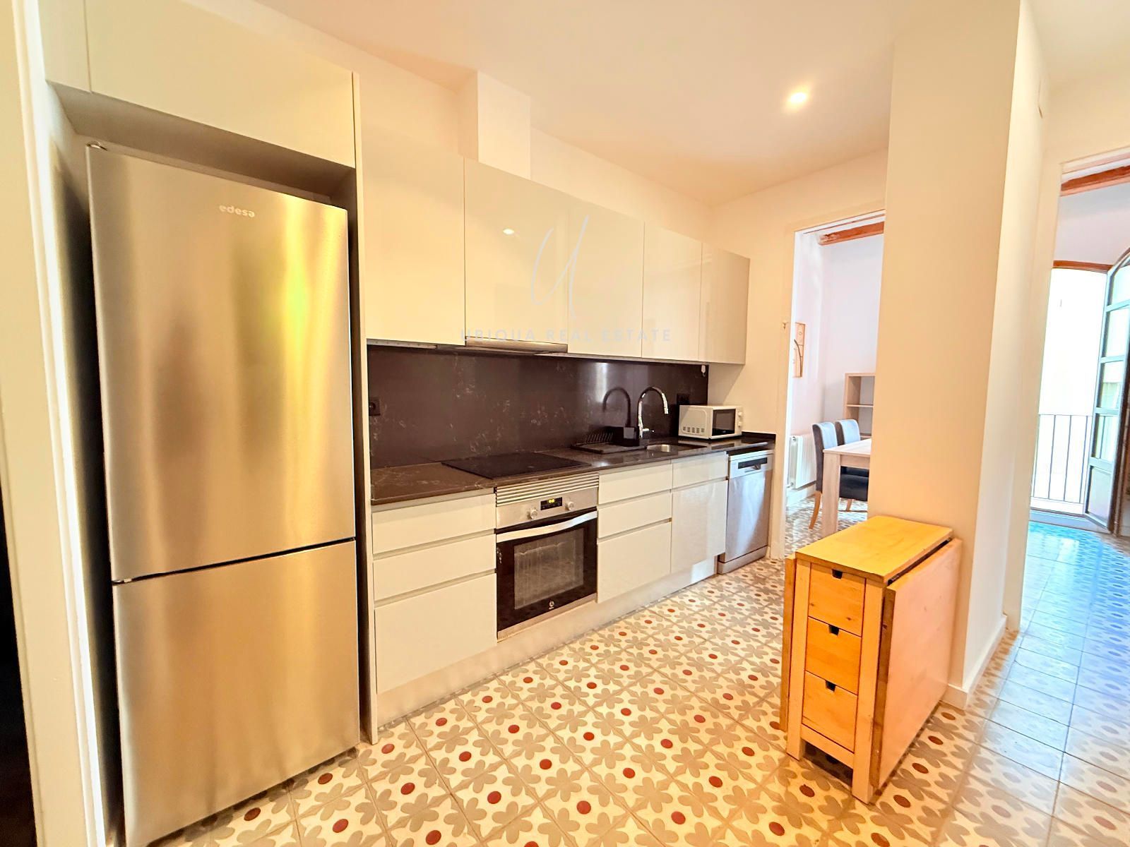 Kitchen of Flat to rent in  Barcelona Capital  with Air Conditioner, Heating and Terrace