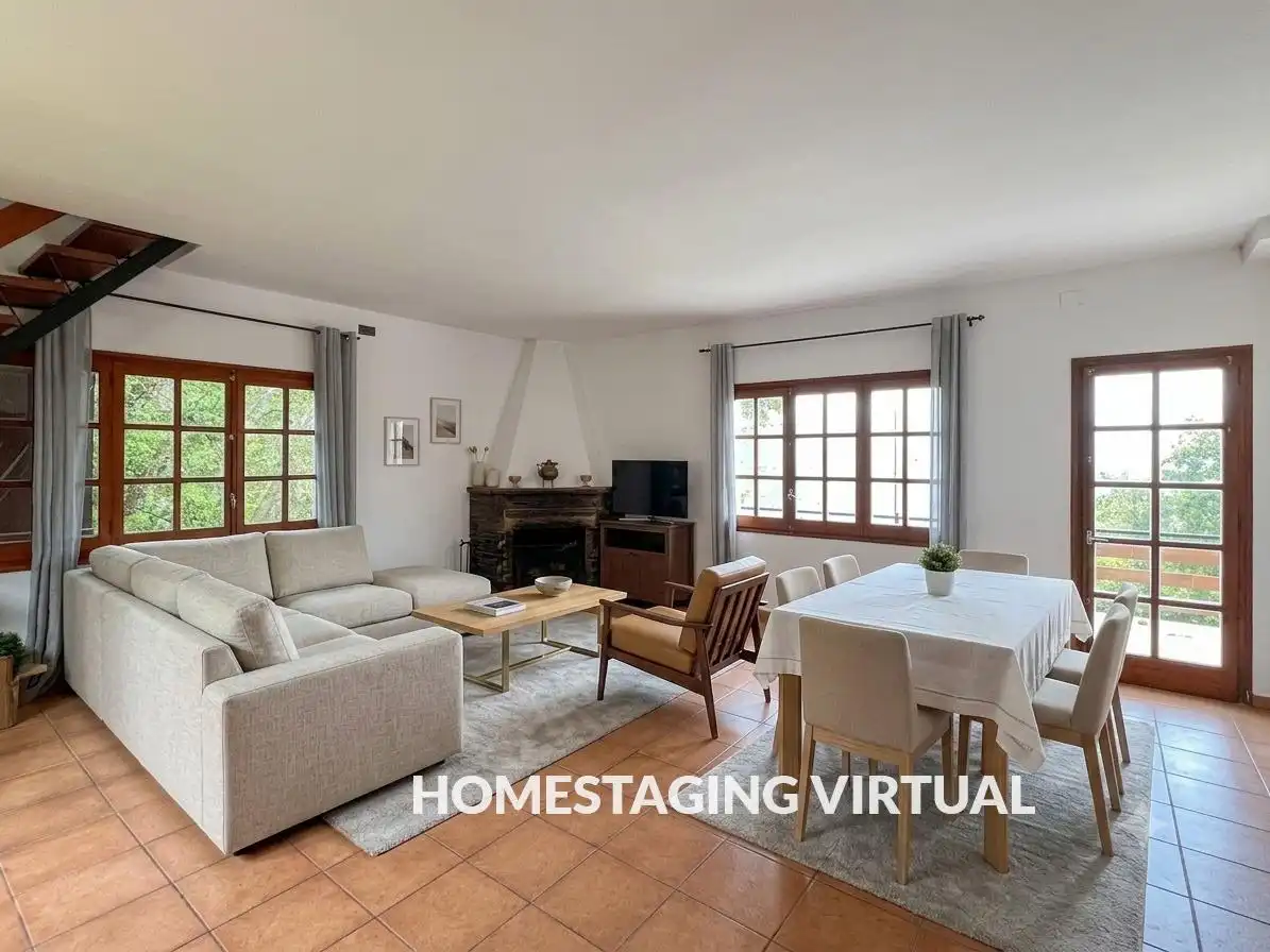 Sala de estar de Casa o chalet en venta en Vallgorguina con Calefacción, Jardín privado y Terraza
