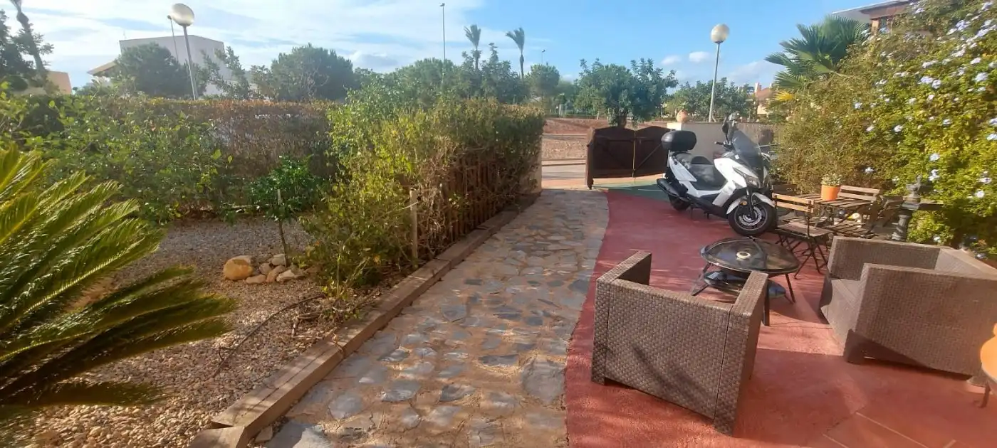 Terrassa de Finca rústica en venda en Fuente Álamo de Murcia amb Aire condicionat, Calefacció i Jardí privat