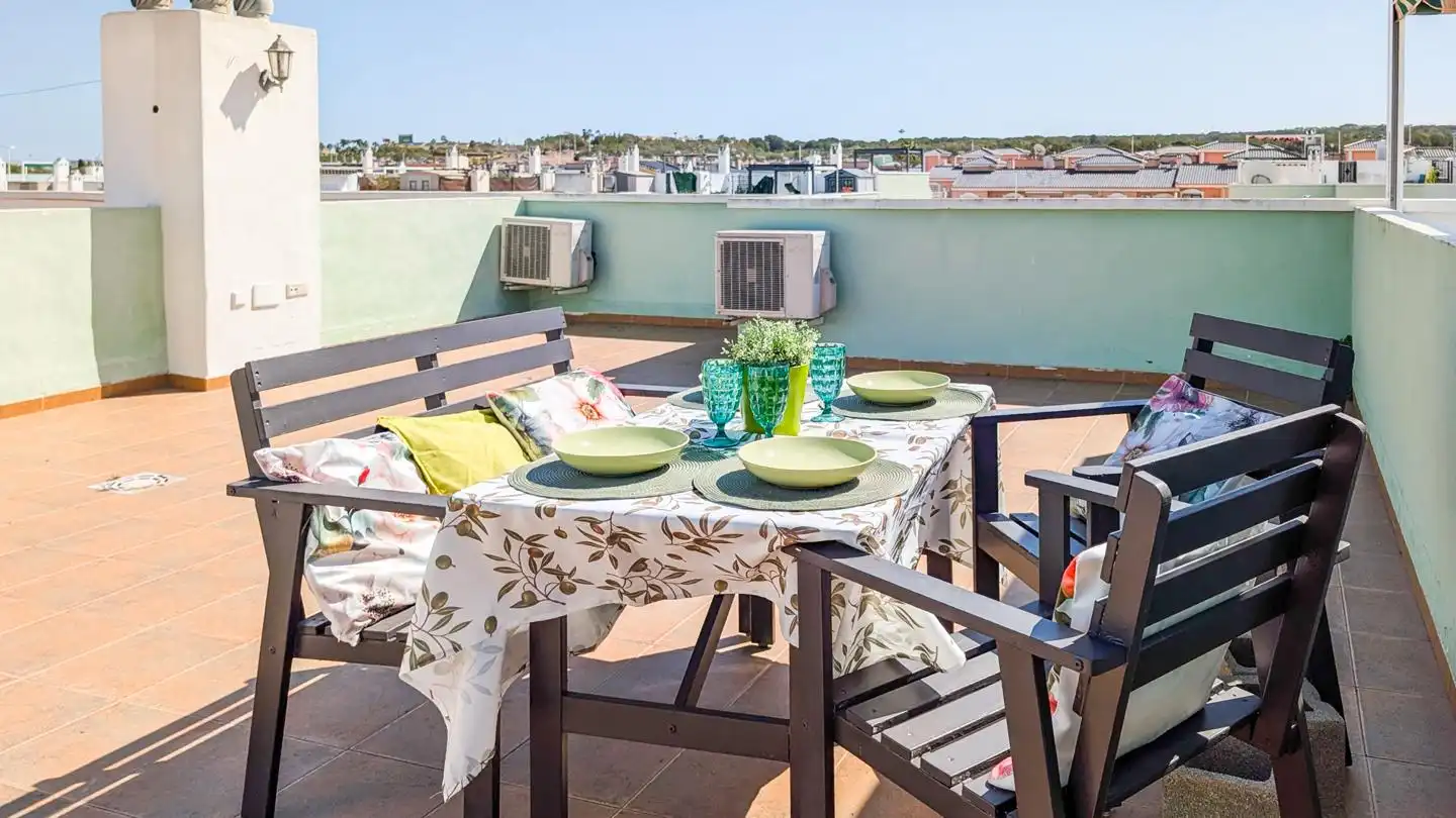 Terraza de Casa adosada en venta en Santa Pola con Aire acondicionado, Jardín privado y Terraza