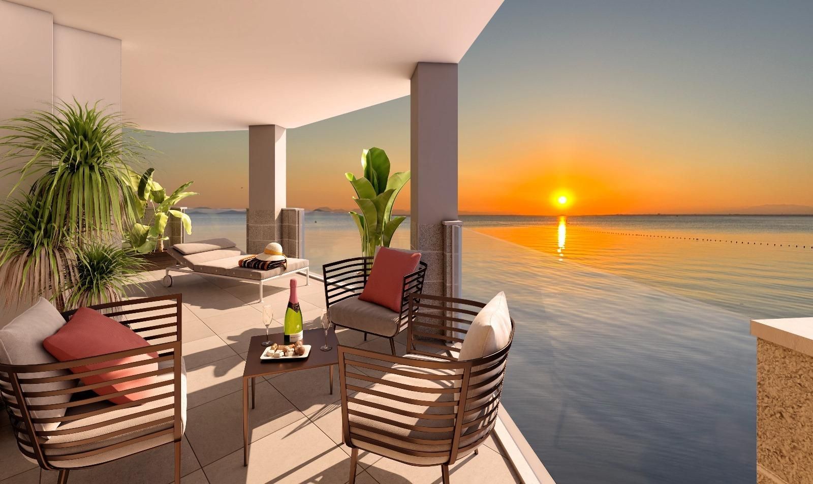 Terrace of Flat for sale in La Manga del Mar Menor  with Swimming Pool