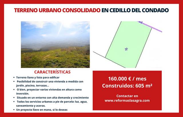 Terreno residencial en Venta en Cedillo del Condado