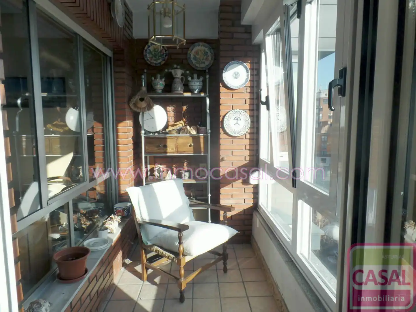 Balcony of Flat for sale in Oviedo   with Heating, Terrace and Furnished