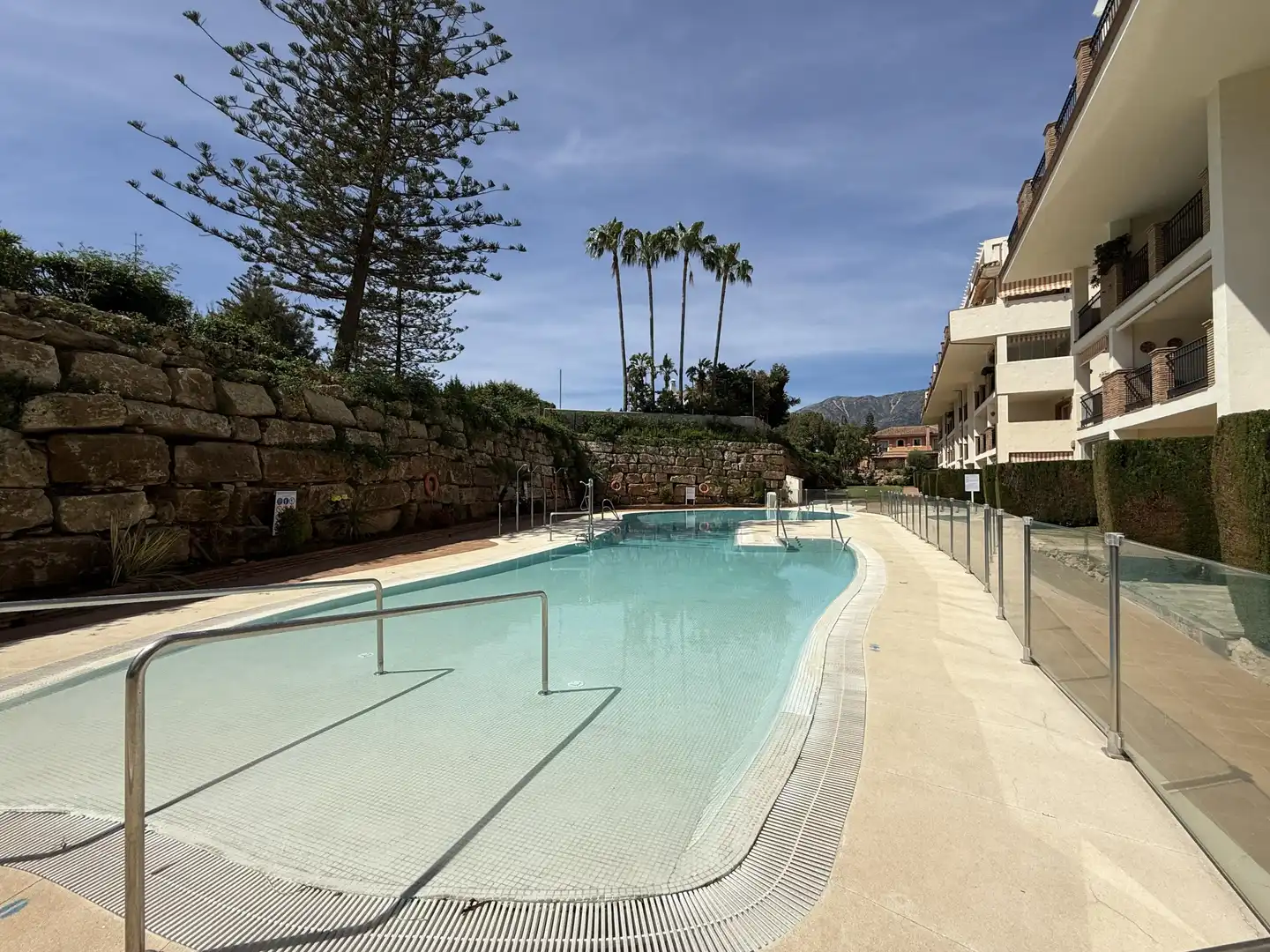 Piscina de Apartamento en venta en Mijas con Aire acondicionado, Calefacción y Jardín privado