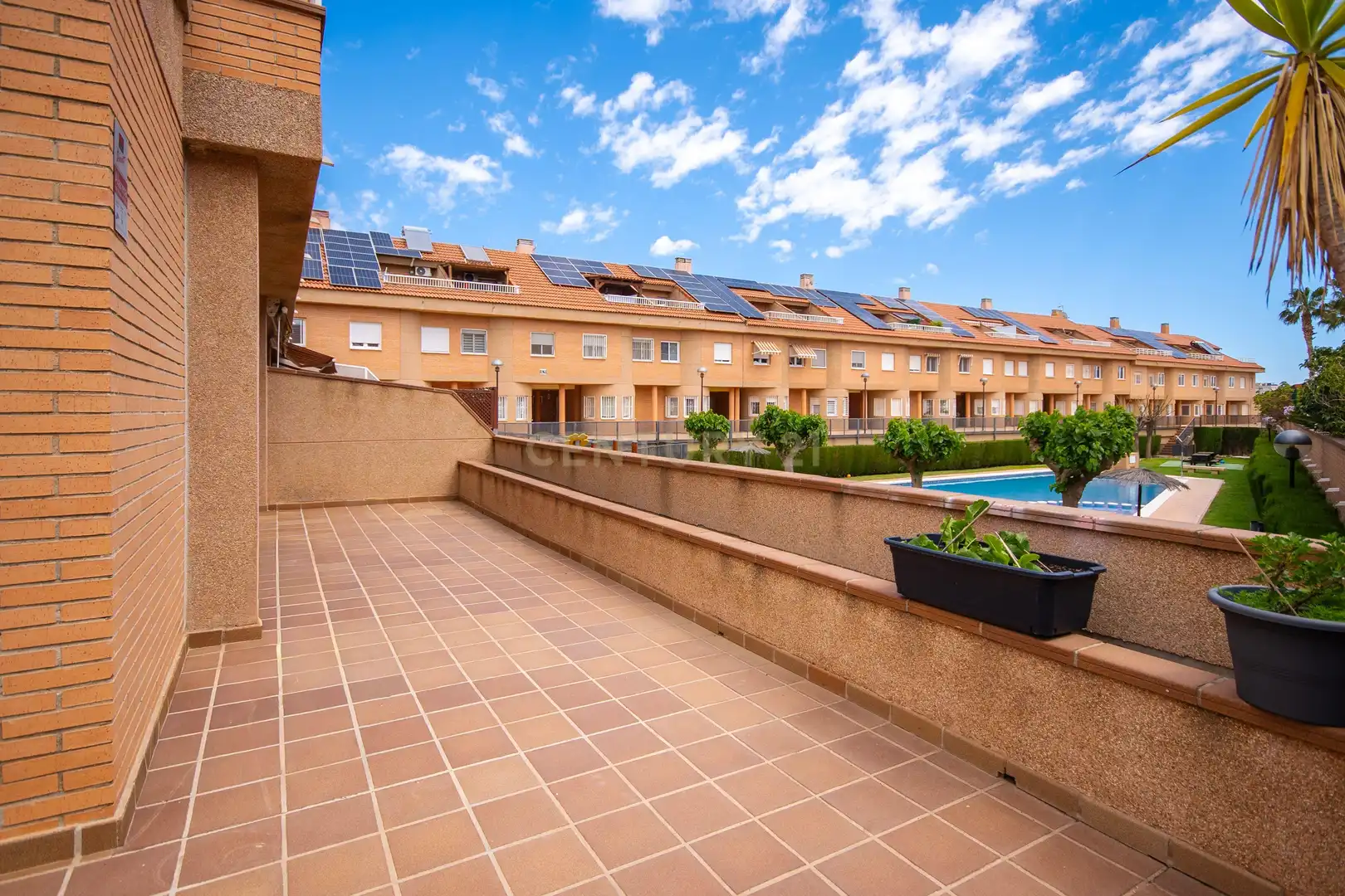 Terraza de Casa adosada en venta en Alicante / Alacant con Aire acondicionado, Balcón y Piscina comunitaria