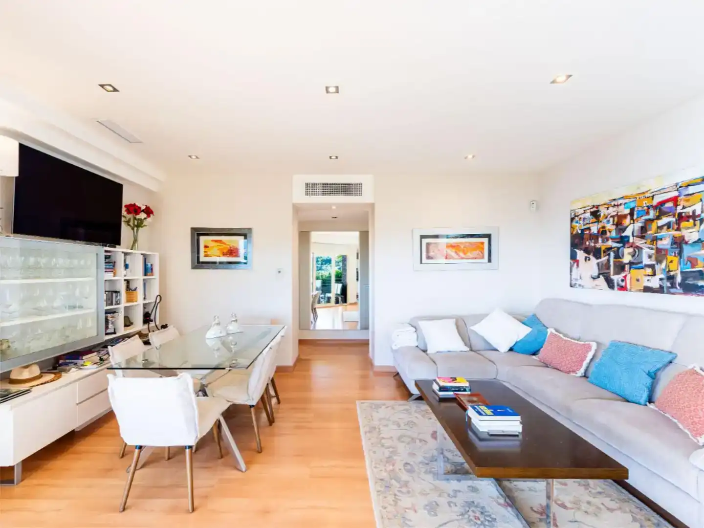Wohnzimmer von Wohnung zum Verkauf in Torrox mit Klimaanlage, Schwimmbad und Balkon