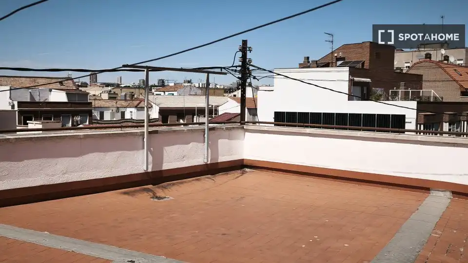 Terraza de Piso de alquiler en Madrid con Aire acondicionado, Calefacción y Amueblado