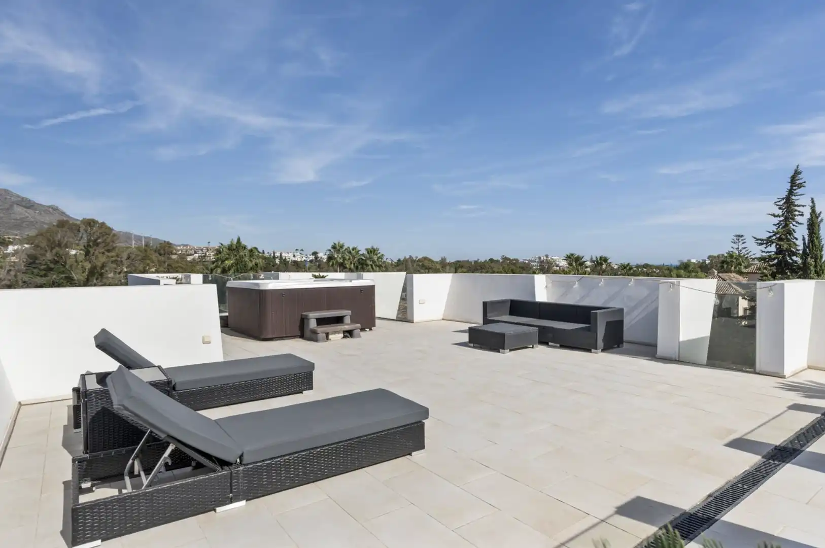 Terrace of Houses for rent in Marbella  with Air Conditioner, Private garden and Swimming Pool