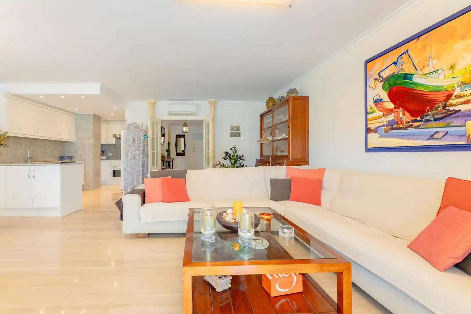 Sala de estar de Piso en venta en Jávea / Xàbia con Aire acondicionado, Jardín privado y Terraza