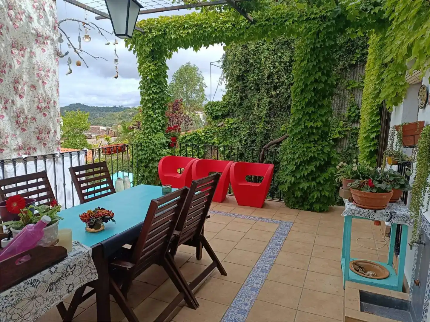 Terrassa de Casa adosada en venda en Cortegana amb Jardí privat, Traster i Piscina