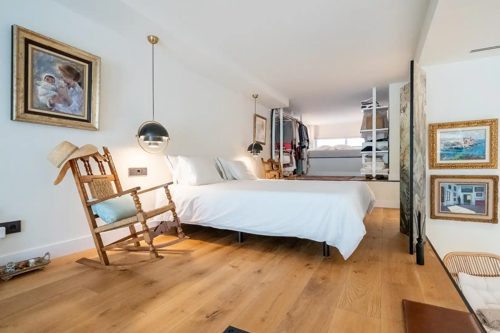 Schlafzimmer von Loft zum Verkauf in  Palma de Mallorca mit Klimaanlage, Heizung und Terrasse