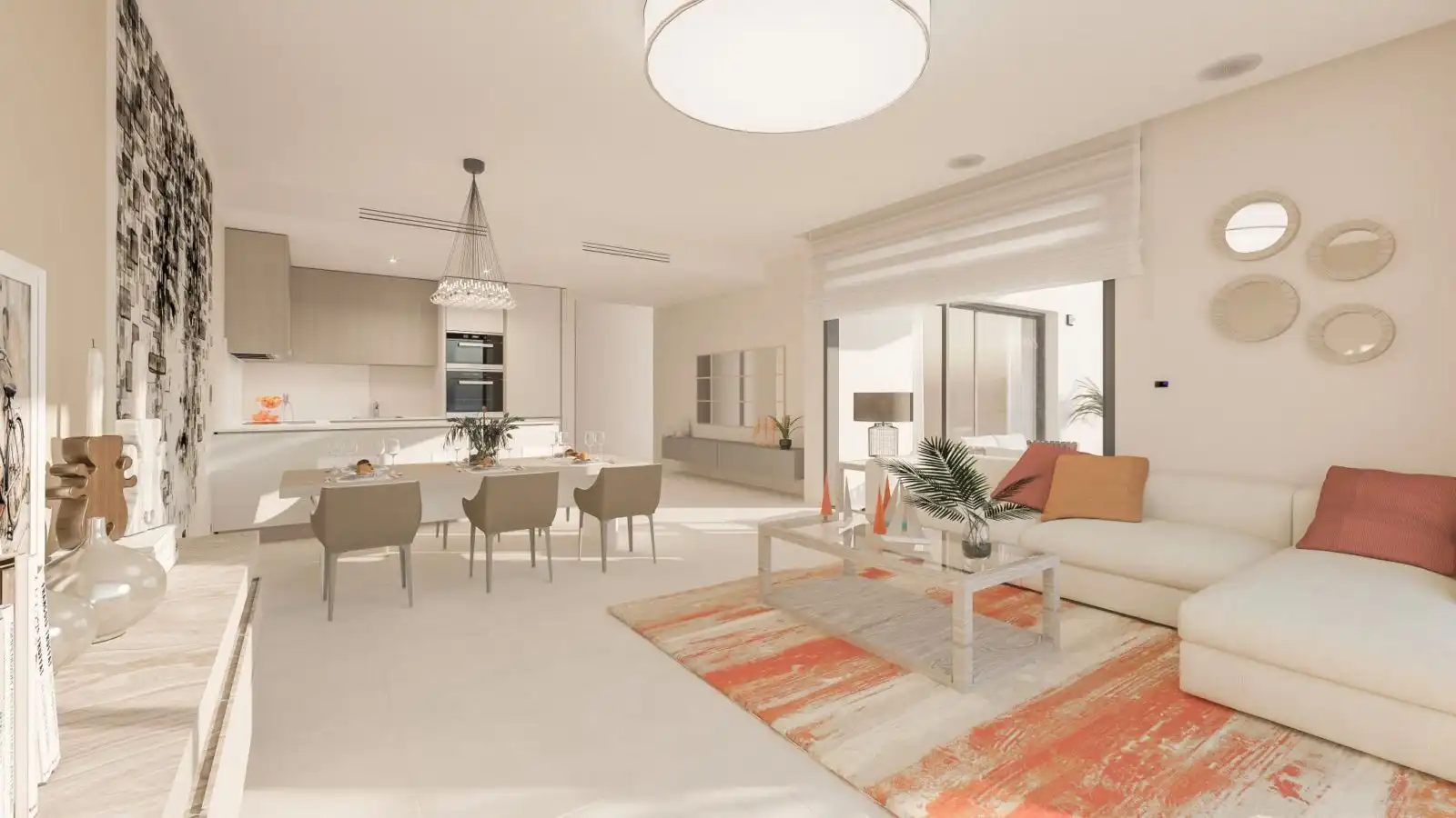 Sala de estar de Apartamento de alquiler en Estepona con Aire acondicionado, Calefacción y Internet
