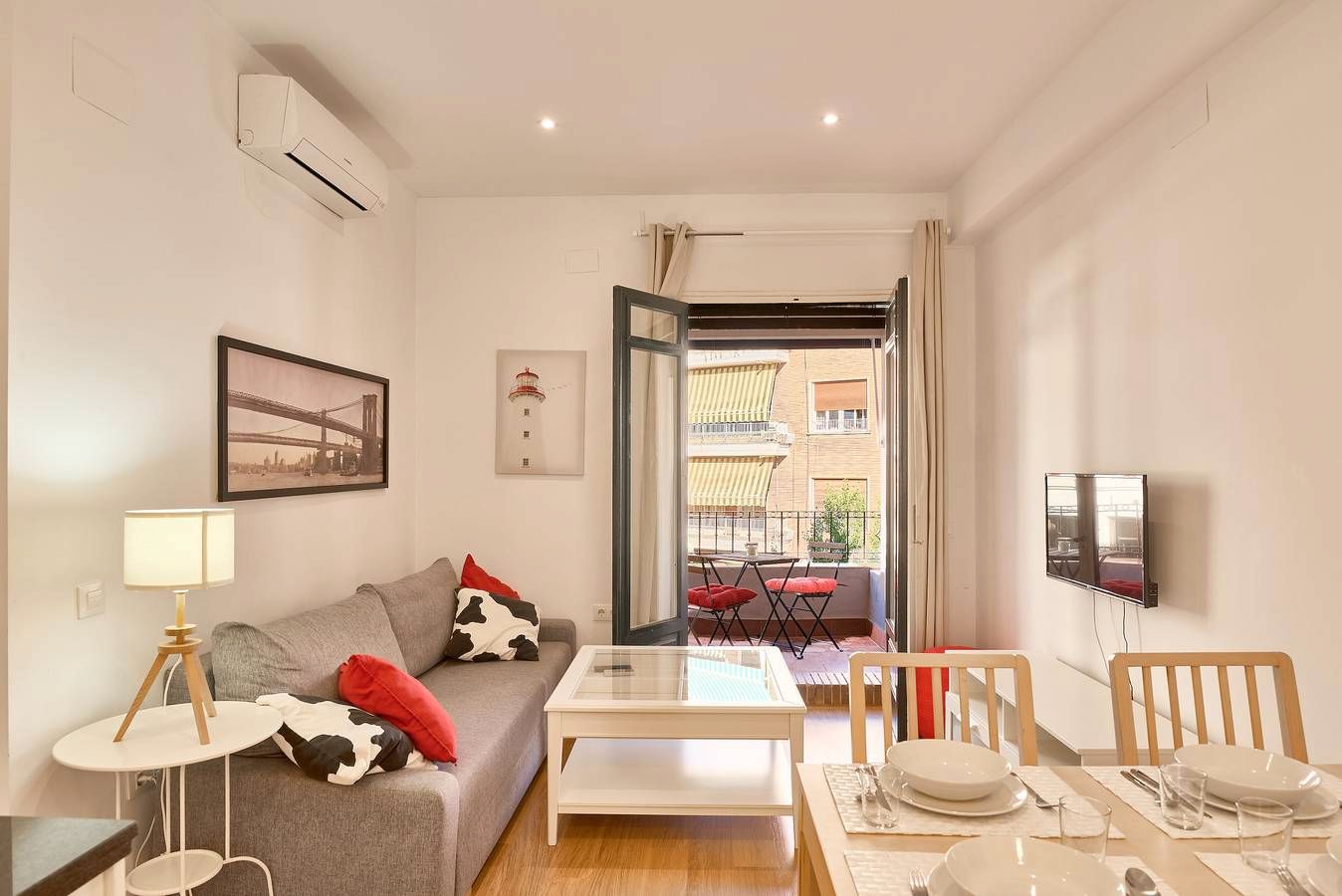 Living room of Apartment to rent in  Córdoba Capital  with Air Conditioner, Terrace and Furnished