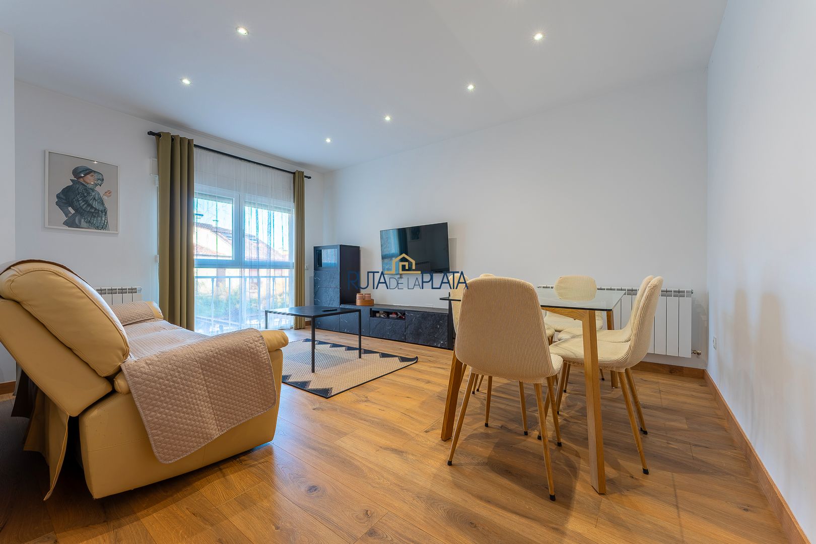 Living room of Flat to rent in Zamora Capital   with Heating, Terrace and Furnished