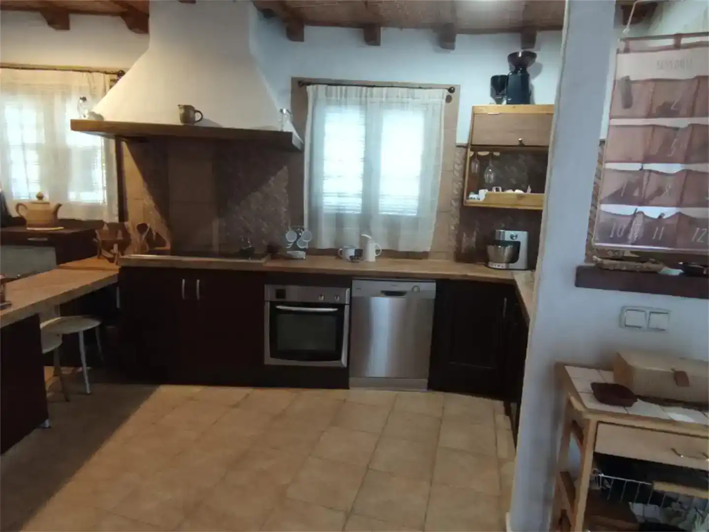 Cuina de Casa adosada en venda en Alpandeire amb Aire condicionat, Jardí privat i Parquet