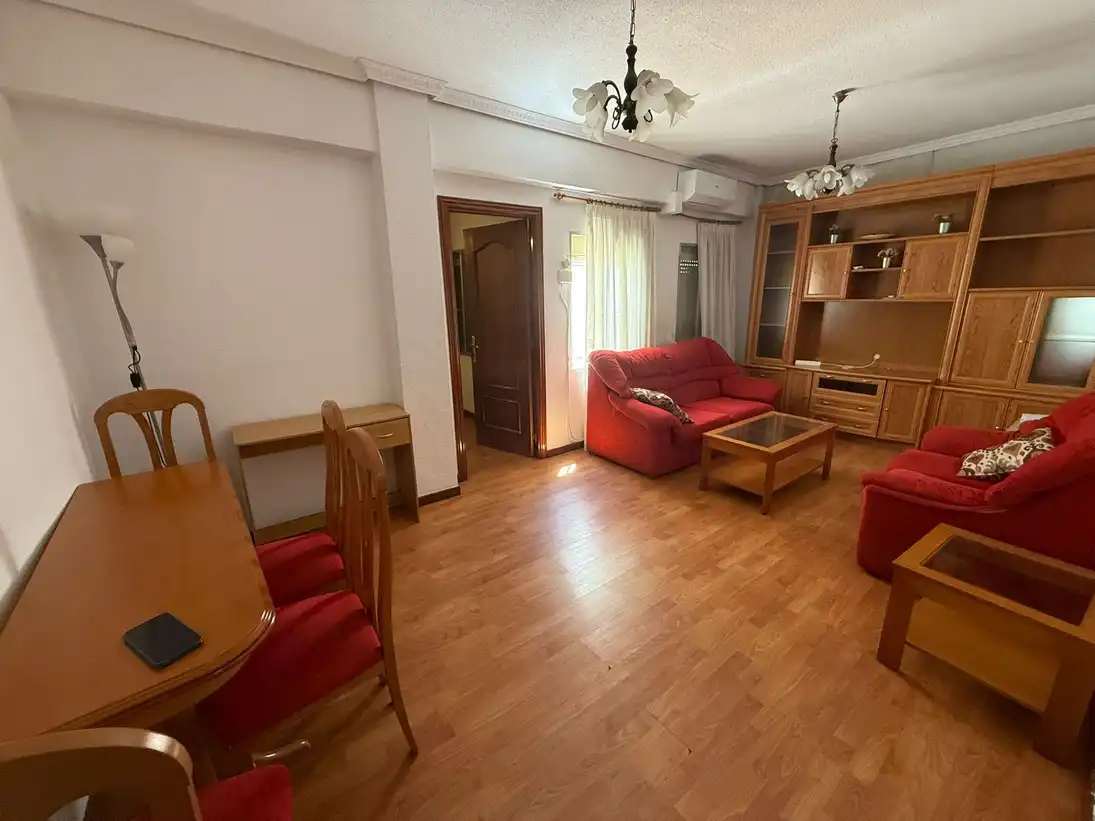 Living room of Flat for rent in Madrid  with Air Conditioner and Furnished