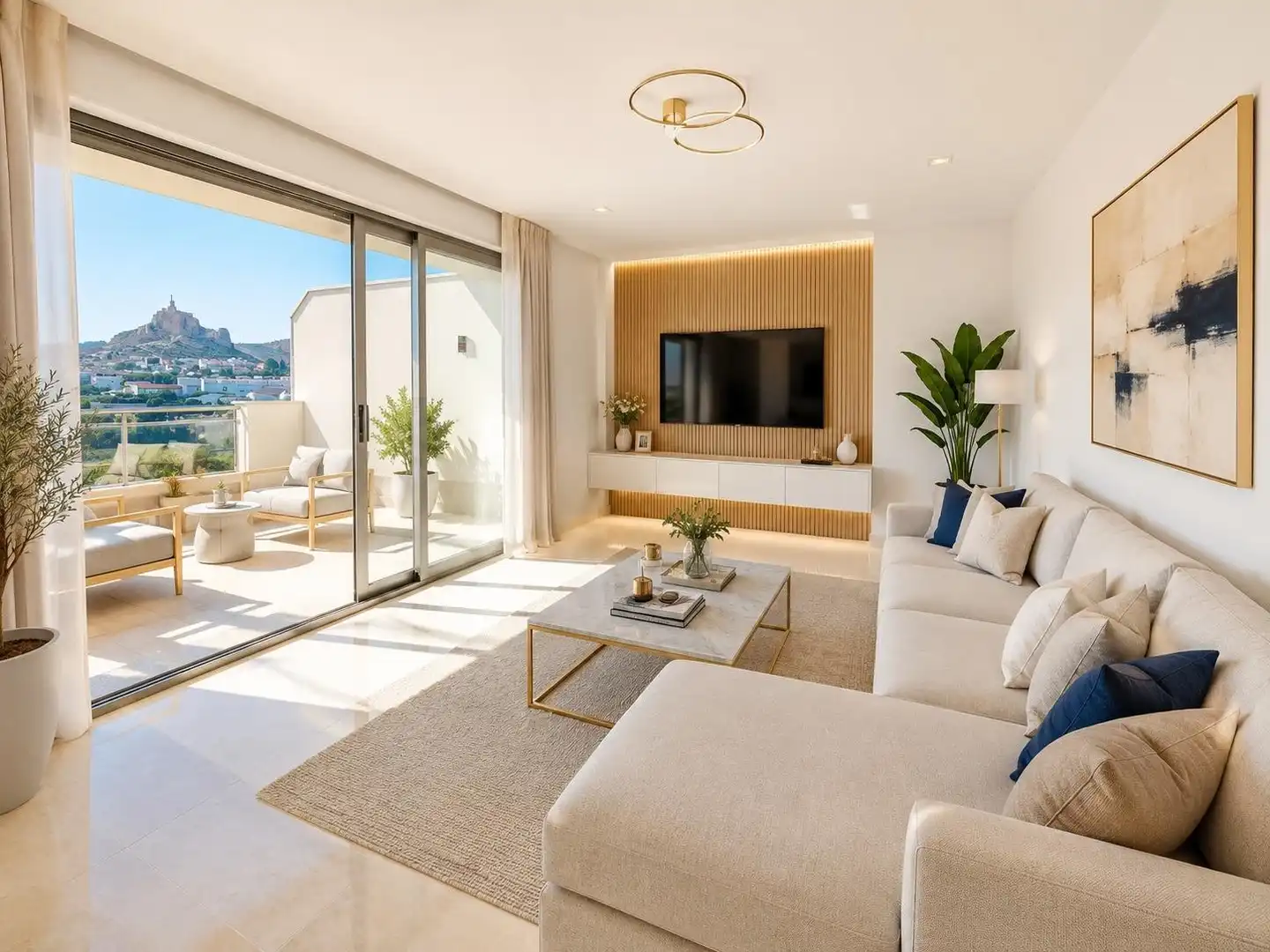 Sala de estar de Ático en venta en Murcia con Terraza
