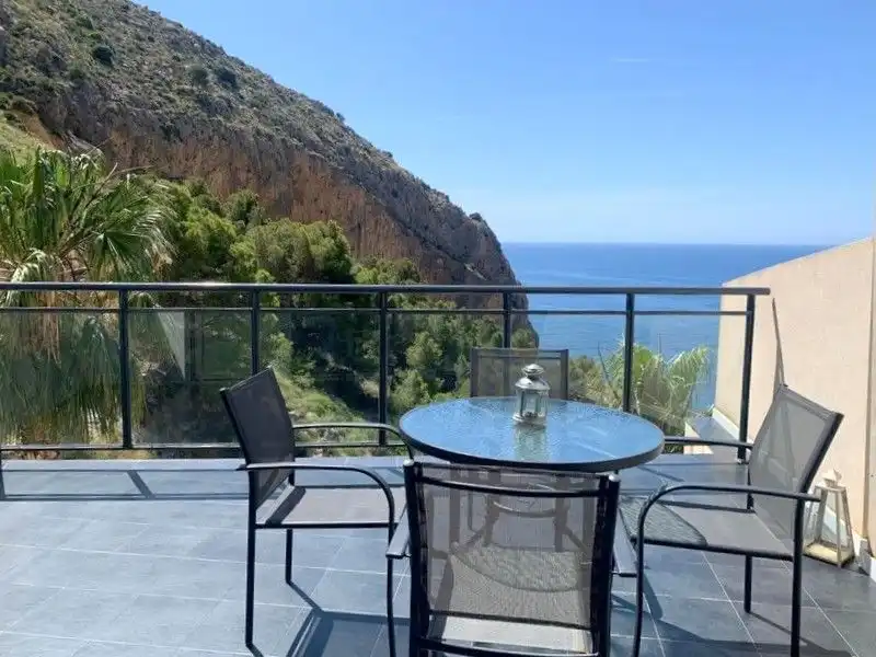 Terrasse von Maisonette zur Miete in Calpe / Calp mit Klimaanlage, Heizung und Terrasse
