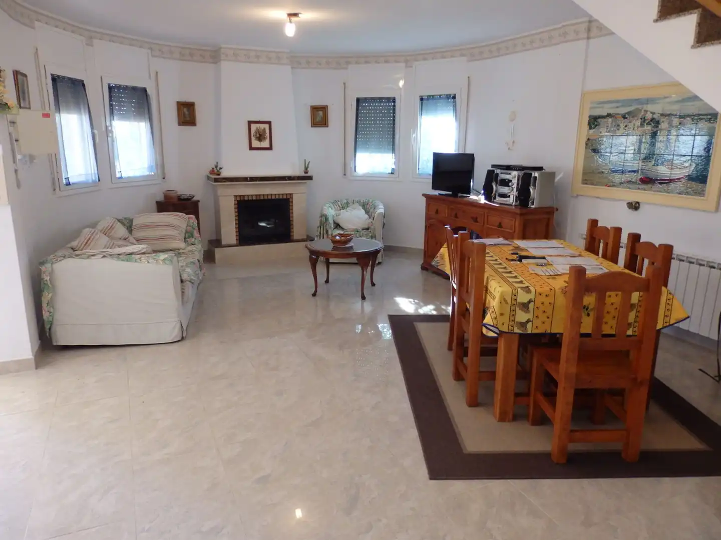Sala de estar de Casa o chalet en venta en Mont-roig del Camp con Jardín privado, Terraza y Piscina