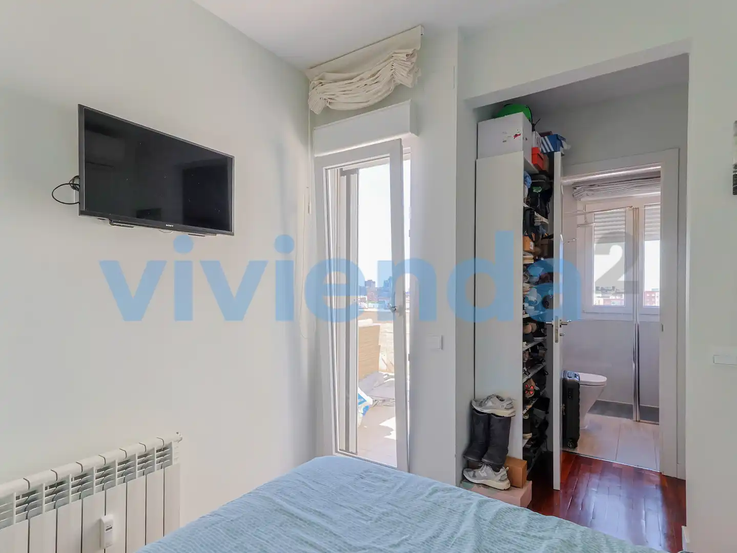 Schlafzimmer von Dachboden zum Verkauf in Madrid mit Klimaanlage, Heizung und Terrasse